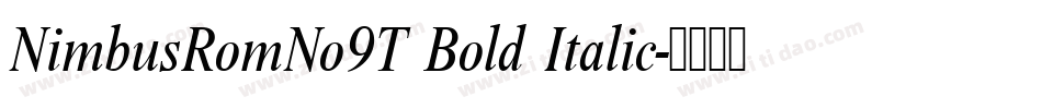 NimbusRomNo9T Bold Italic字体转换